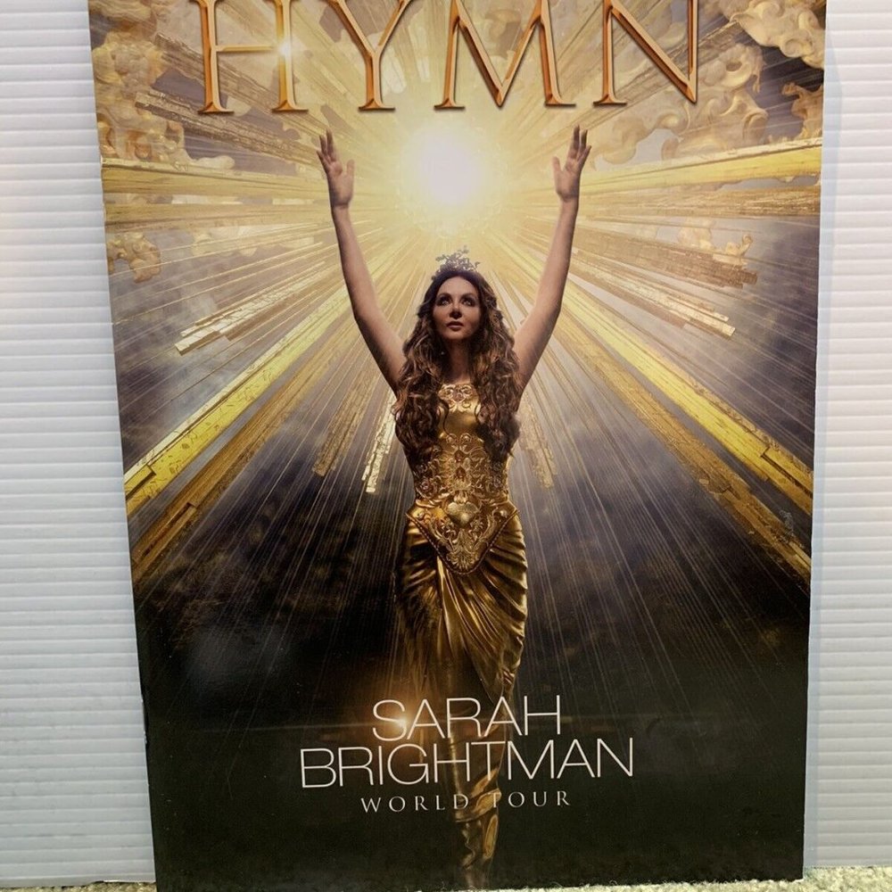 2 Large Sarah Brightman Souvenir Program Lot Hymn World Tour 2019 New! 13” X 10”